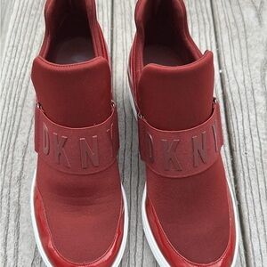DKNY Red Slip-On Sneakers